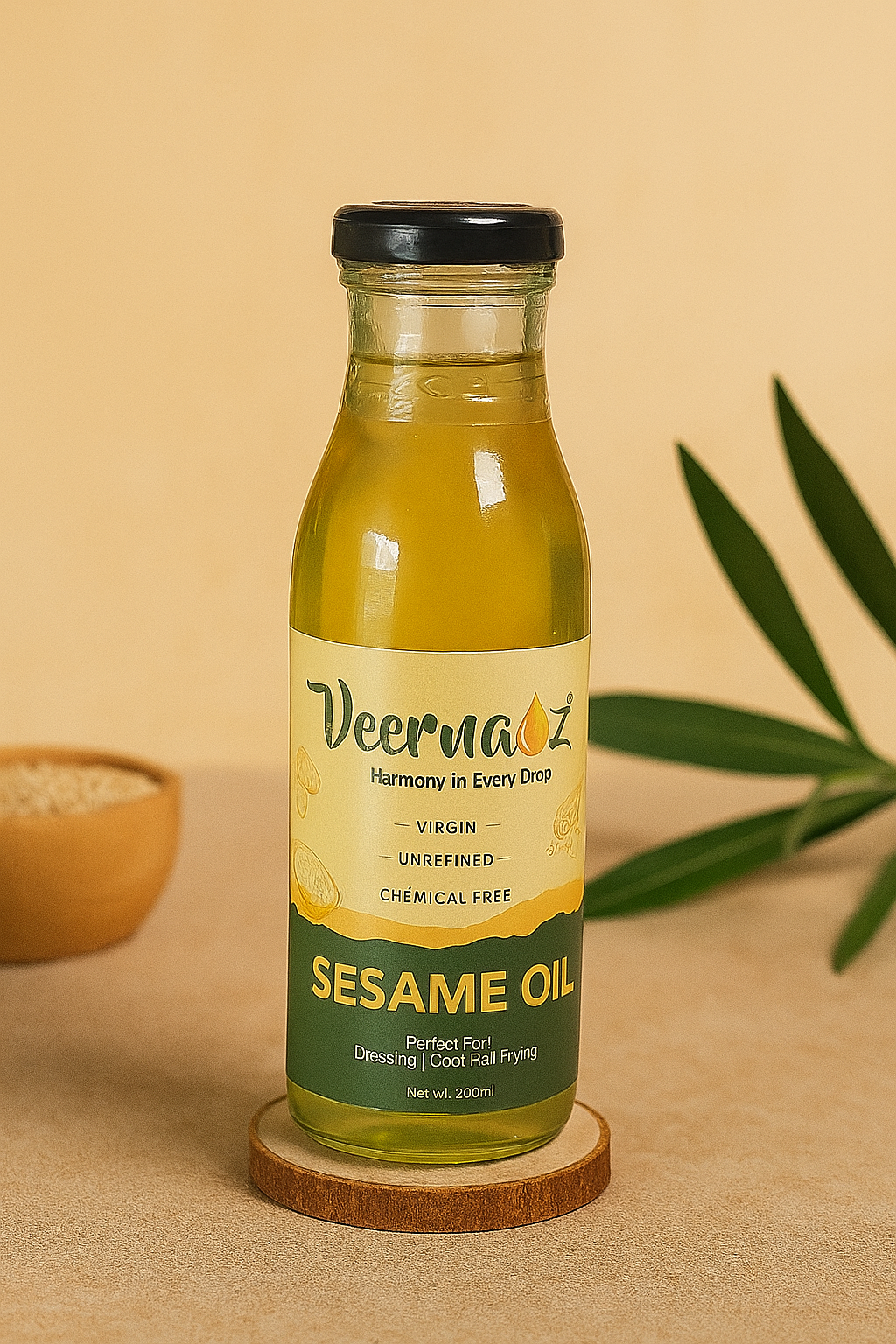 Veernaz 100% Pure Wood Pressed Sesame Oil